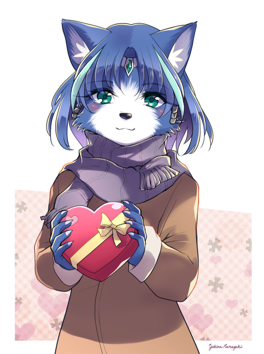 1girl, animal_ear_fluff, animal_ears, animal_nose, aqua_eyes, aqua_hair, artist_name, bangs