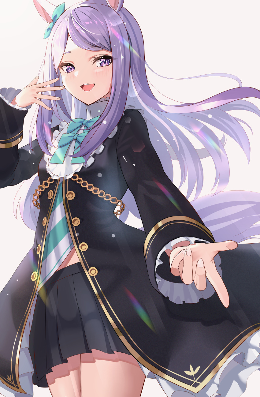 1girl, absurdres, animal_ears, appo_(36786257), bangs, black_jacket, black_skirt, collar