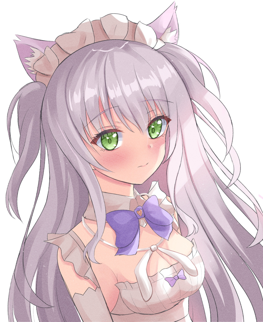 1girl, absurdres, bow, green_eyes, highres, kuon_(kuon), long_hair, looking_at_viewer