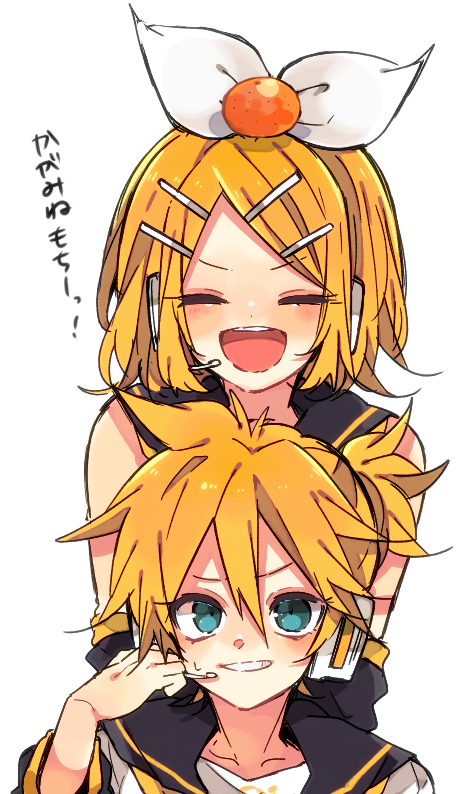 1boy, 1girl, aqua_eyes, bangs, bare_shoulders, bass_clef, black_collar, blonde_hair