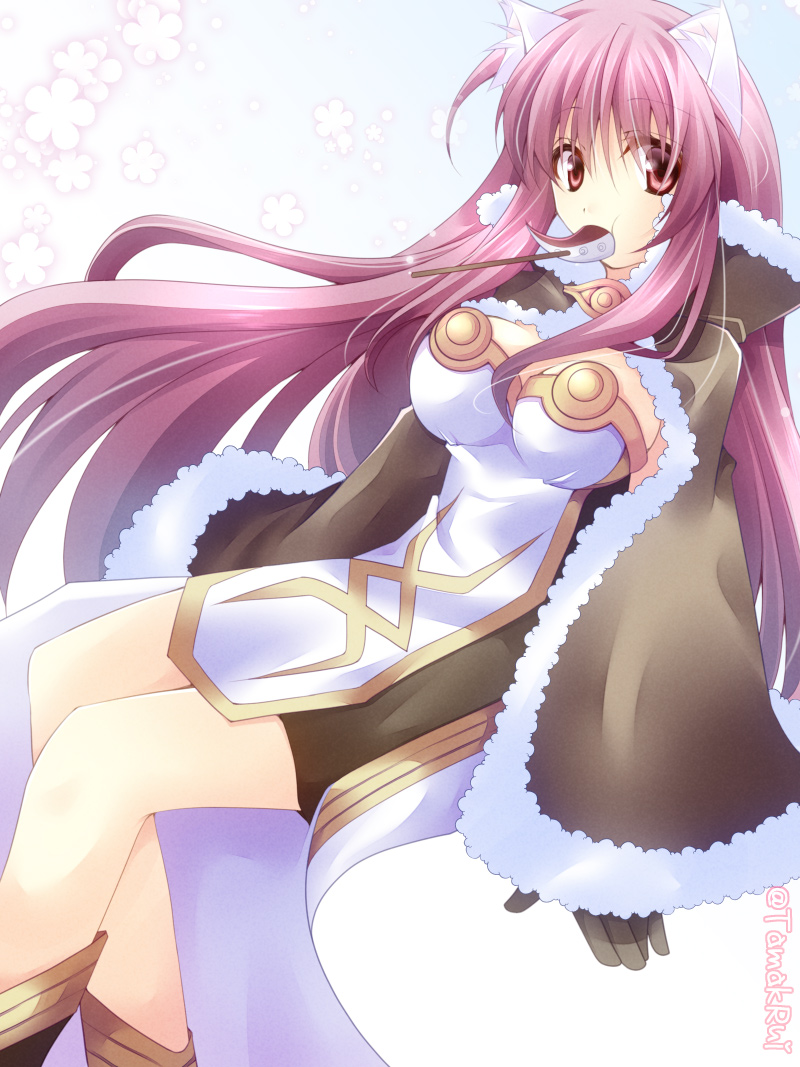 1girl, animal_ears, bangs, boots, breasts, brown_cape, brown_dress, brown_footwear