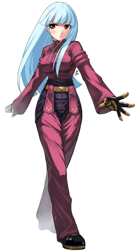 gloves, king_of_fighters, kula_diamond, long_hair, mizuki_gyokuran, red_eyes, snk