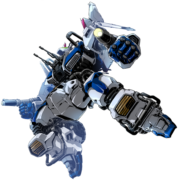 3d, akuu_daisakusen_srungle, energy_cannon, energy_gun, mecha, mission_outer_space_srungle, nakazaki_tou, no_humans