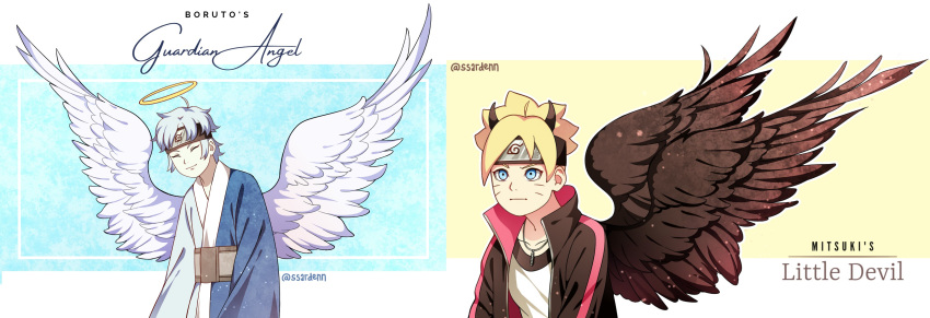2boys, absurdres, blonde_hair, blue_eyes, boruto:_naruto_next_generations, boruto:_naruto_the_movie, closed_eyes, commentary_request