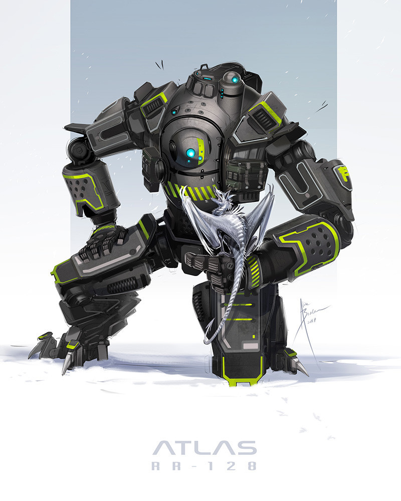 a_motorcycle_with_teeth, animal, atlas_(titanfall), blue_eyes, character_name, dragon, english_commentary, extra_eyes