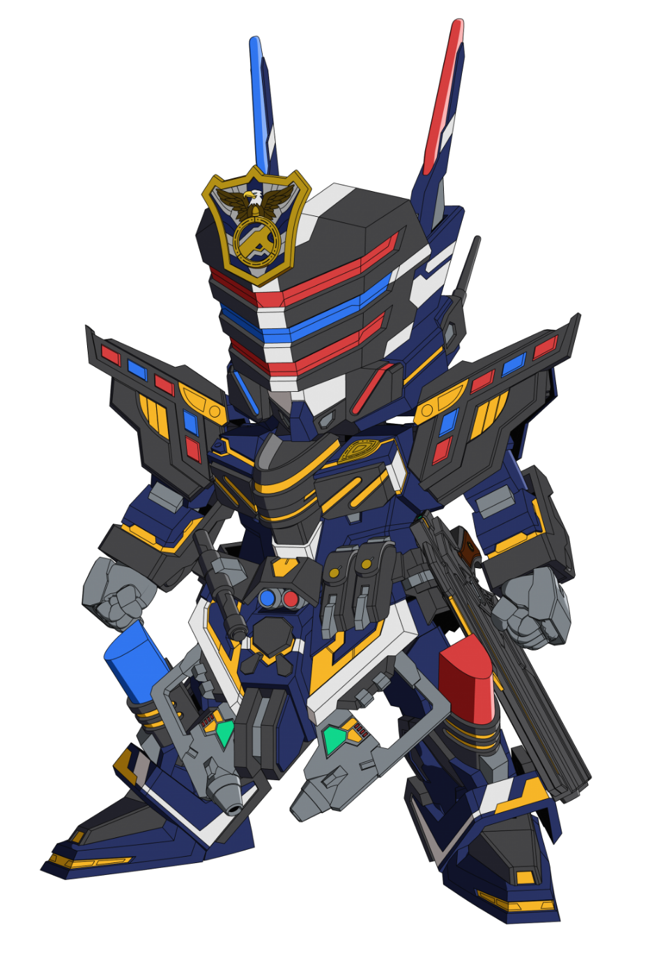 gundam, official_art, sd_gundam_world_heroes, sergeant_verde_buster_gundam, sunrise_(company), sunrise_(studio)
