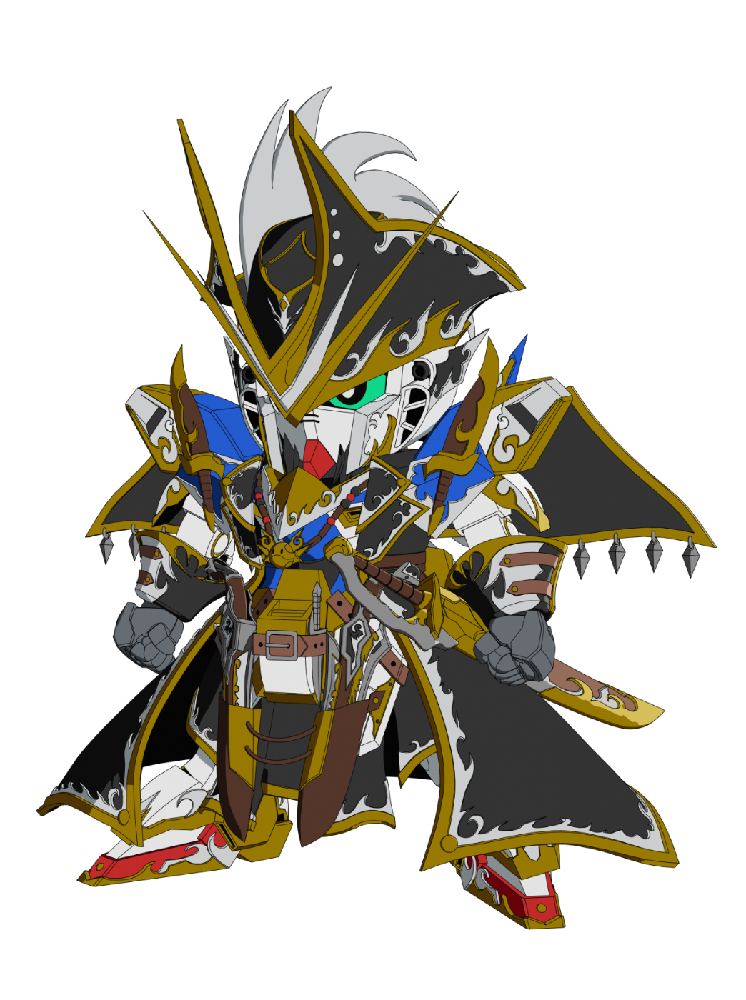 benjamin_v2_gundam, gundam, official_art, sd_gundam_world_heroes, sunrise_(company), sunrise_(studio)