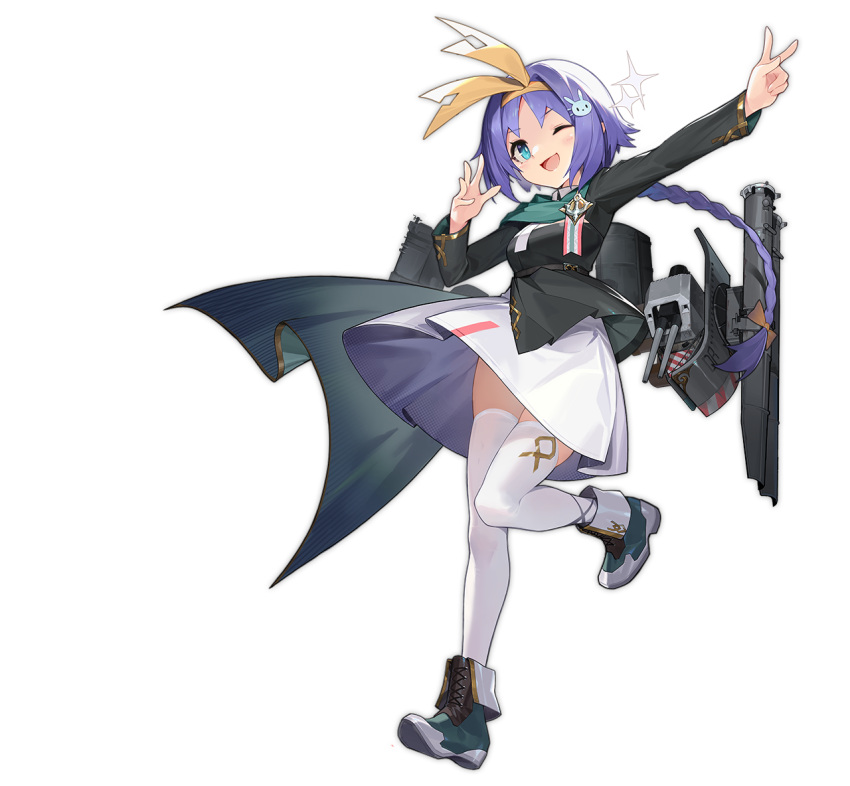 1girl, artist_request, azur_lane, black_jacket, blue_eyes, braid, breasts, cape