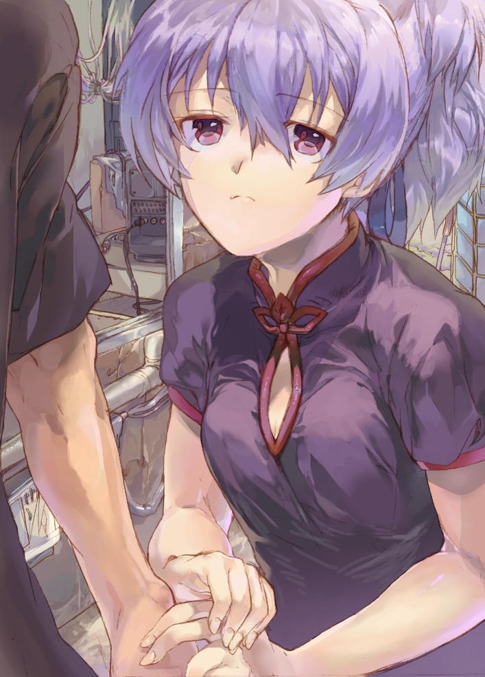 chinese_clothes, darker_than_black, motiko, purple_eyes, purple_hair, violet_eyes, yin