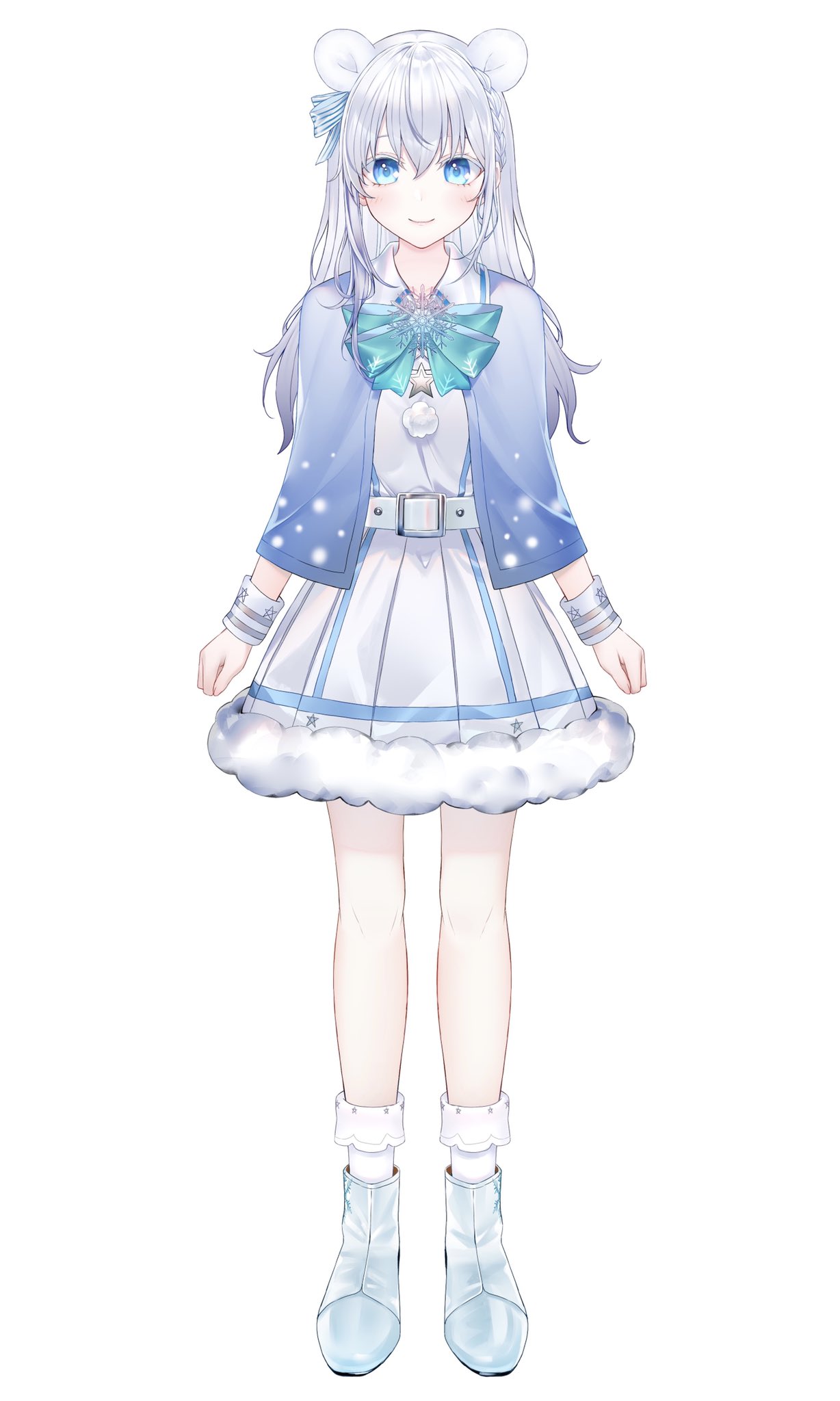 1girl, animal_ears, bear_ears, bow, hakuishi_aoi, highres, long_hair, propro_production