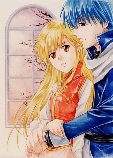 1girl, agahari, blonde_hair, brown_eyes, couple, fin, finn_(fire_emblem), fire_emblem