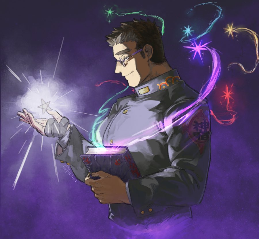 1boy, black_hair, black_jacket, book, collared_jacket, cropped_torso, from_side, gakuran