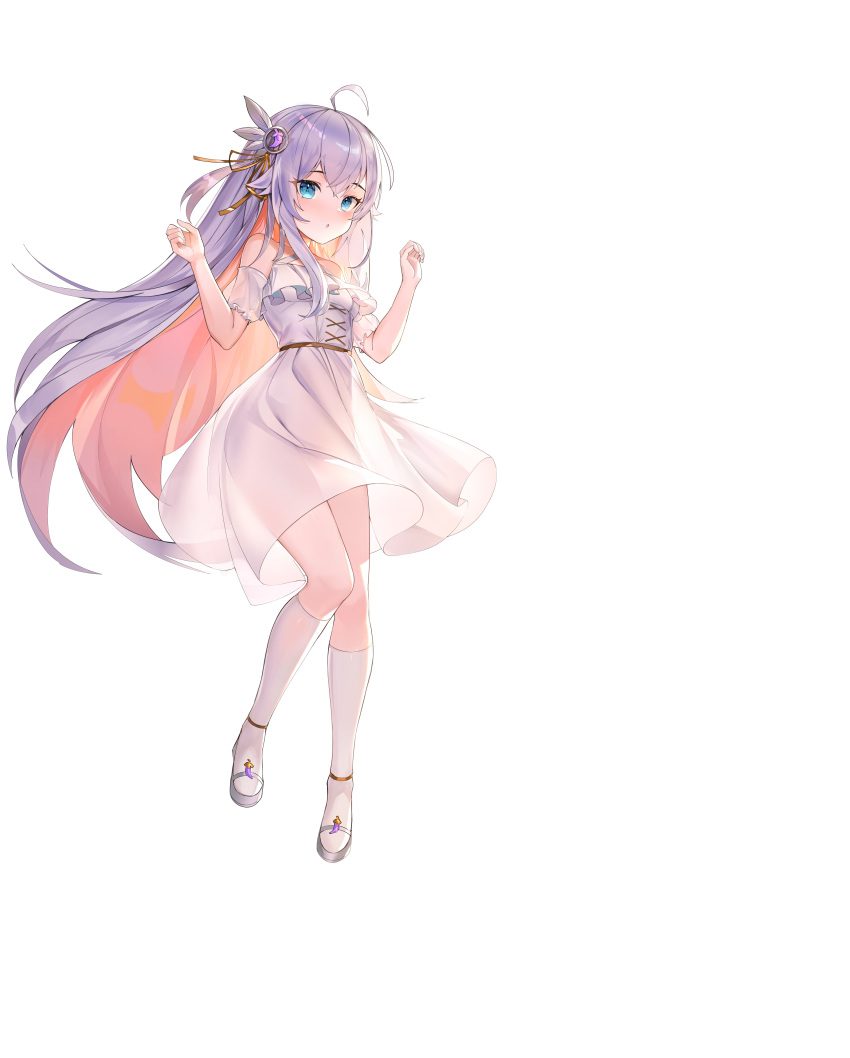 1girl, :o, absurdres, ahoge, bangs, bare_shoulders, blue_eyes, brown_hair
