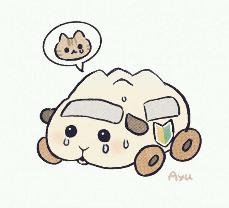 abbey_(pui_pui_molcar), ayu_(mog), blush, cat, molcar, no_humans, pui_pui_molcar, signature