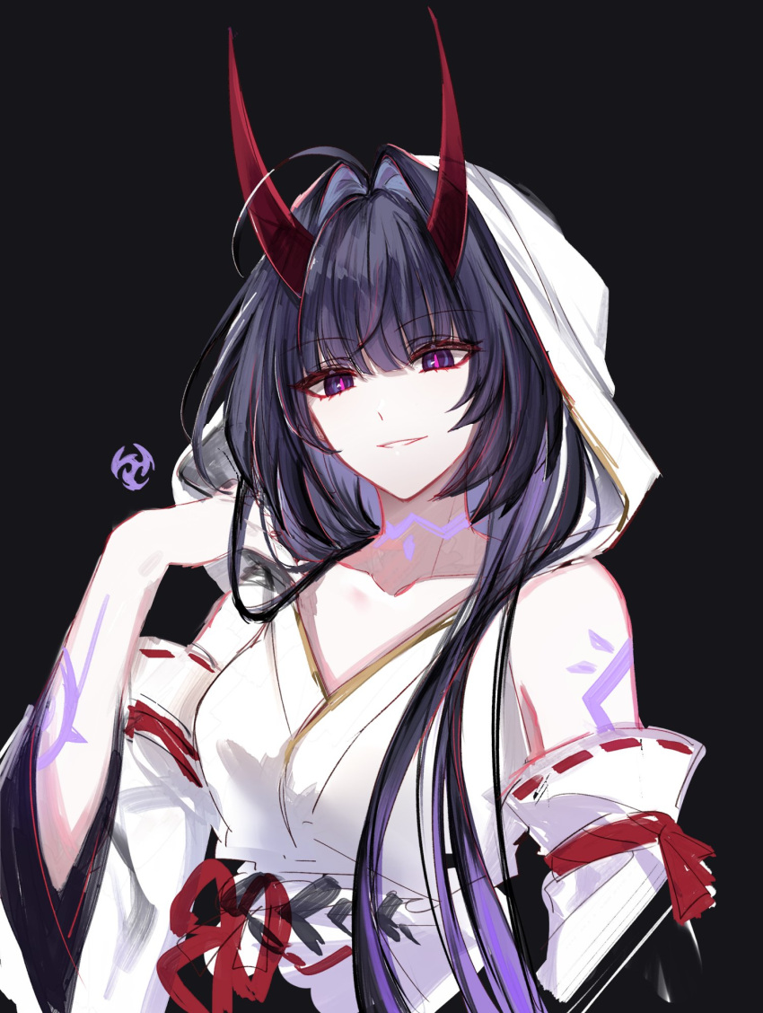 1girl, alternate_costume, blue_eyes, blue_hair, boo_1, commentary_request, detached_sleeves, eyebrows_visible_through_hair