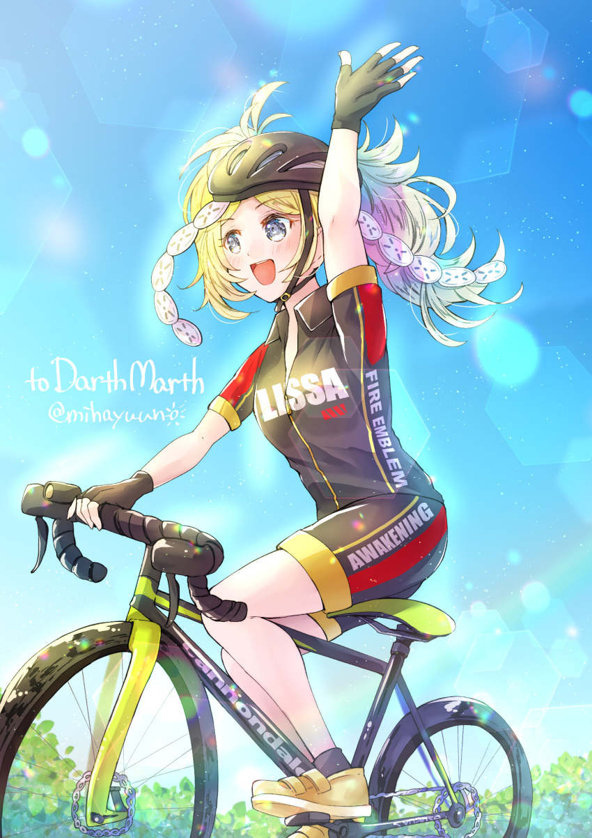 bicycle, bicycle_helmet, bicycle_riding, bicycle_shorts, blonde_hair, fire_emblem, fire_emblem:_awakening, fire_emblem:_kakusei