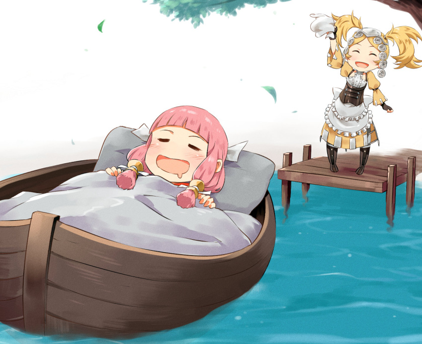 2girls, blonde_hair, boat, fire_emblem, fire_emblem:_awakening, fire_emblem:_kakusei, fire_emblem_if, lissa_(fire_emblem)