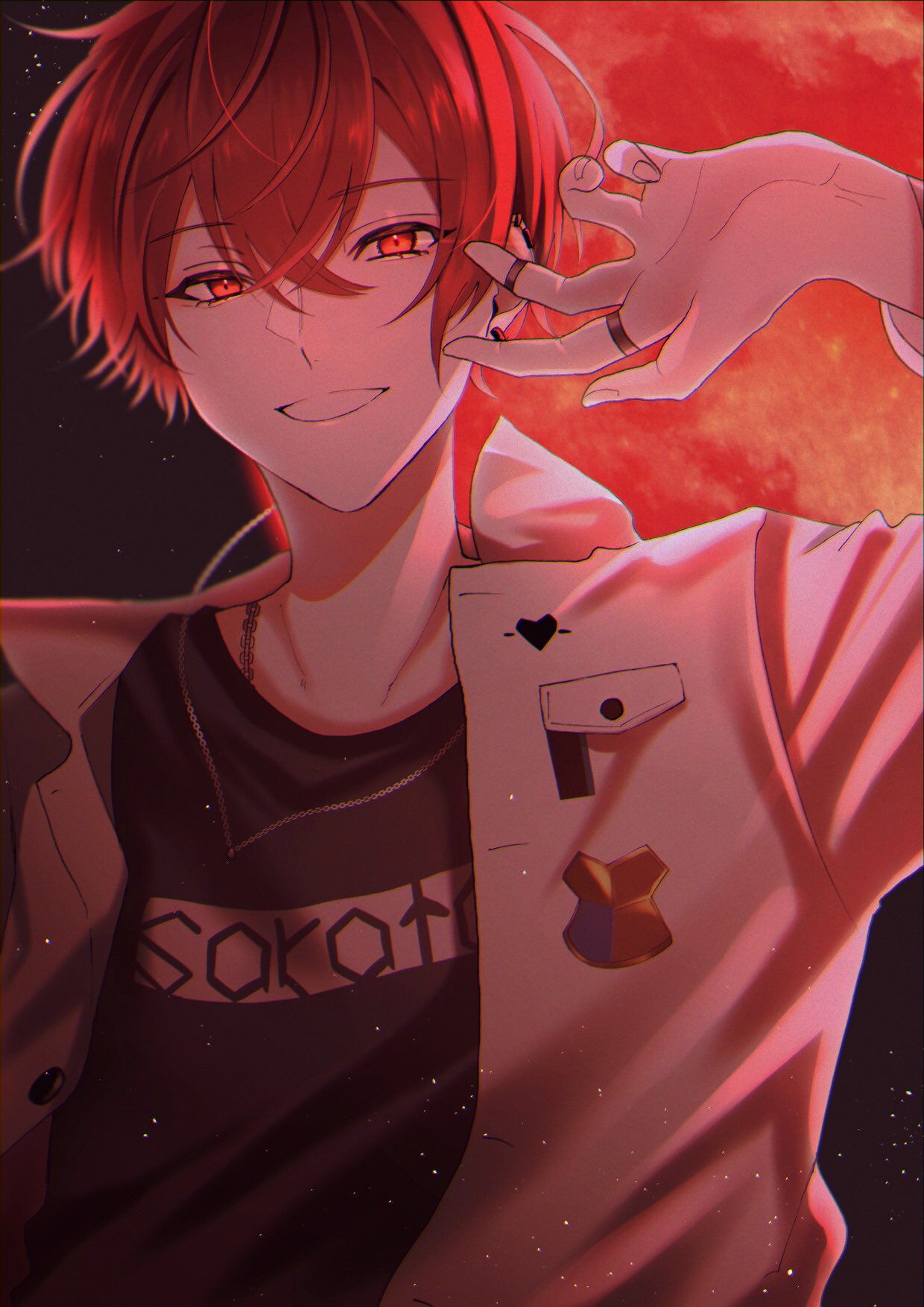 1boy, aho_no_sakata, asamoya_1225, highres, looking_at_viewer, male_focus, niconico, open_mouth