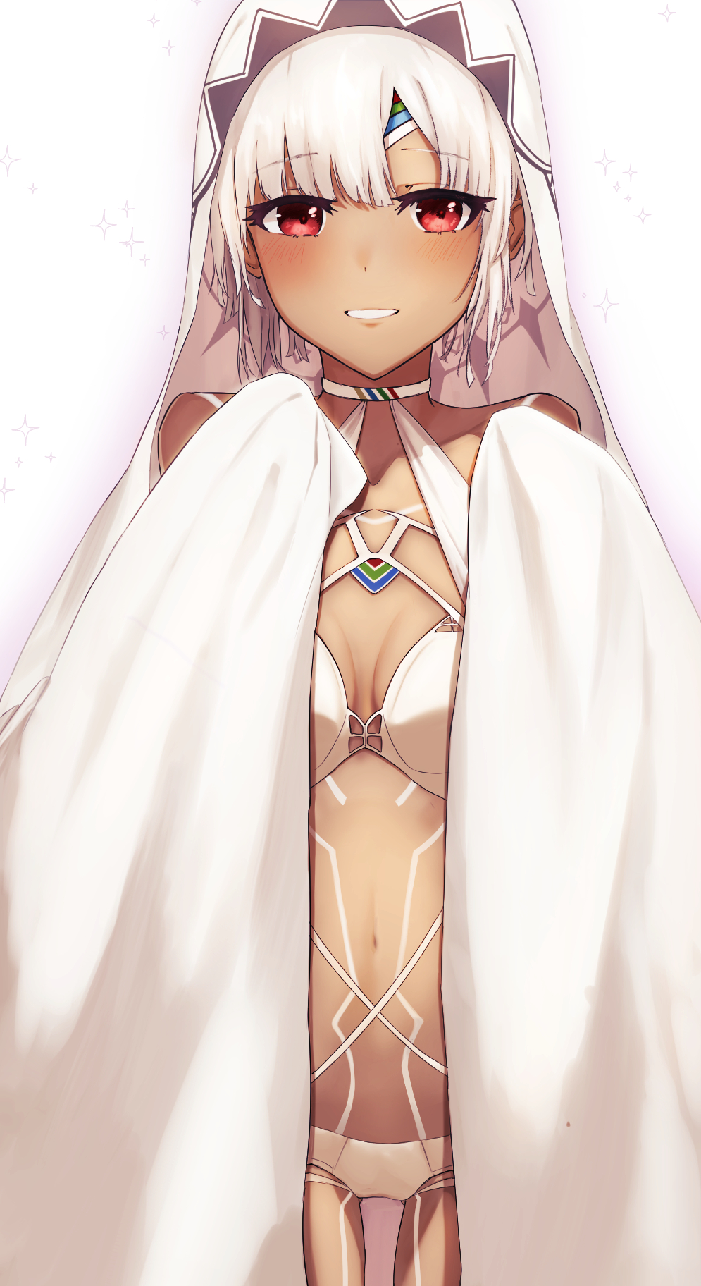 1girl, altera_(fate), bangs, bare_shoulders, bikini, breasts, c_xj, collarbone