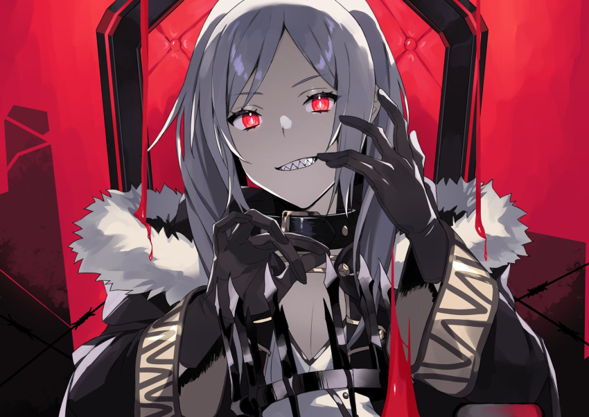 bangs, black_gloves, chair, choker, eyebrows_visible_through_hair, fire_emblem, fire_emblem_awakening, fire_emblem_heroes