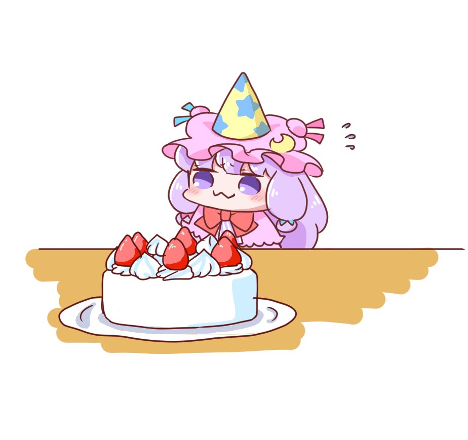 ajitsuki, bangs, birthday, birthday_cake, blue_bow, blunt_bangs, bow, cake