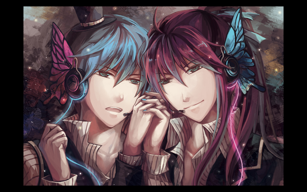 aqua_eyes, bad_anatomy, blue_hair, butterfly_hair_ornament, butterfly_wings, cocoons, hair_ornament, hand_holding