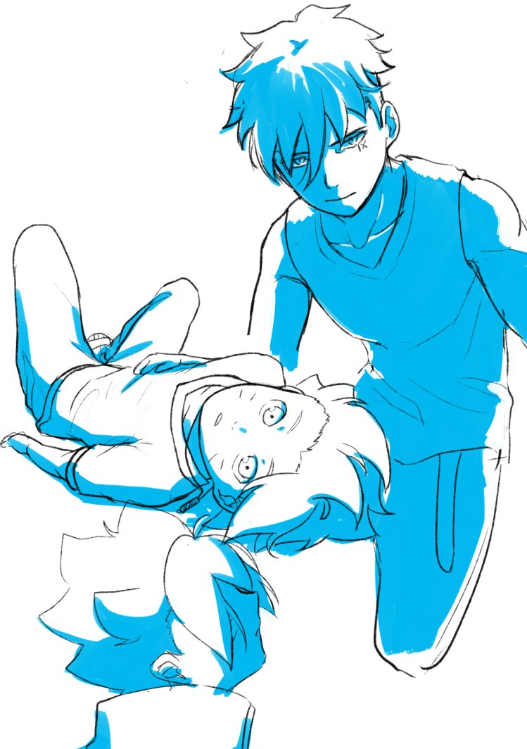 2boys, aimbespa, blonde_hair, blue_eyes, boruto:_naruto_next_generations, boruto:_naruto_the_movie, closed_eyes, dog