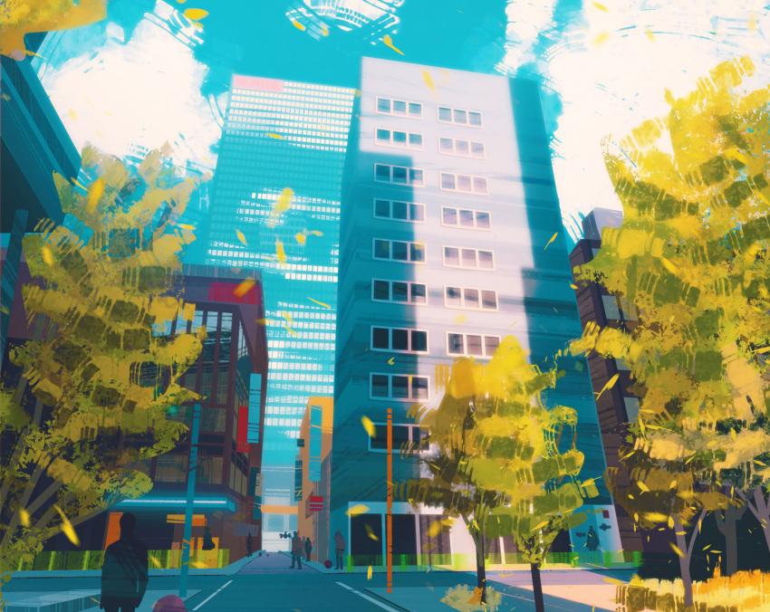 blue_sky, building, cloud, cloudy_sky, commentary, english_commentary, gen_1_pokemon, grass