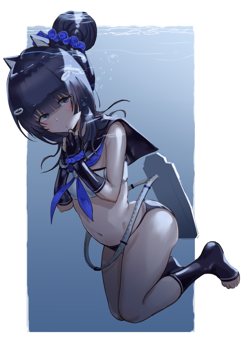 1girl, absurdres, animal_ears, ass, azur_lane, bangs, blue_eyes, blue_gloves