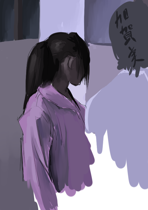 1girl, kagami_arata, kamen_rider, kamen_rider_kabuto_(series), long_hair, looking_away, ninomiya_hitomi, ponytail