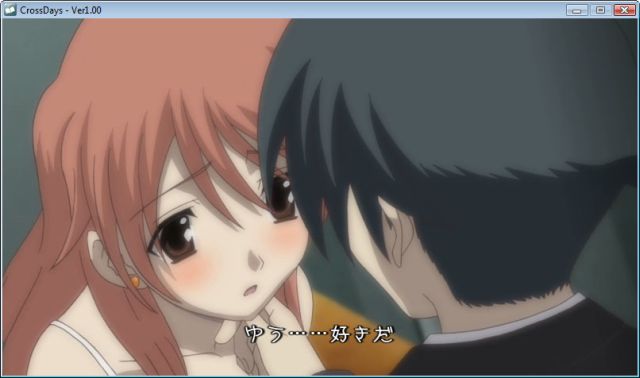 2boys, ashikaga_yuuki, blush, brown_eyes, cross_days, game_cg, itou_makoto, orange_hair