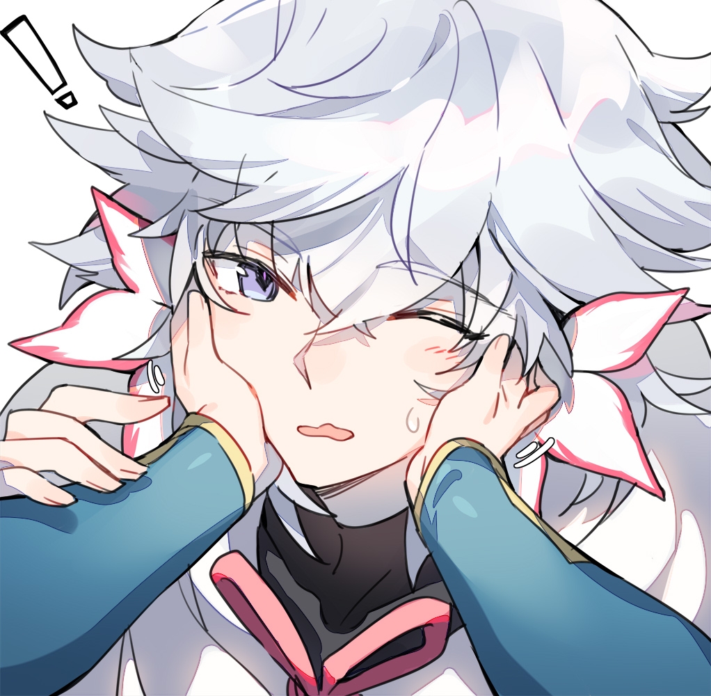 !, 1boy, 1girl, artoria_pendragon_(all), bangs, blue_eyes, blush, crossed_bangs