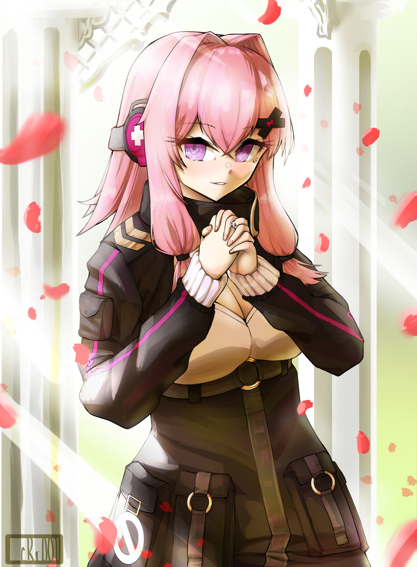 1girl, absurdres, crr001, earmuffs, girls_frontline, hair_ornament, highres, jewelry