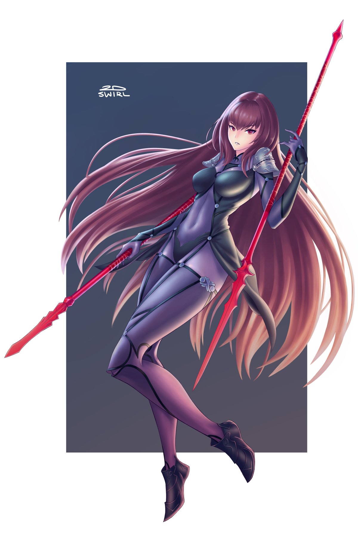 1girl, 2dswirl, armor, backlighting, bodysuit, fate/grand_order, fate_(series), full_body