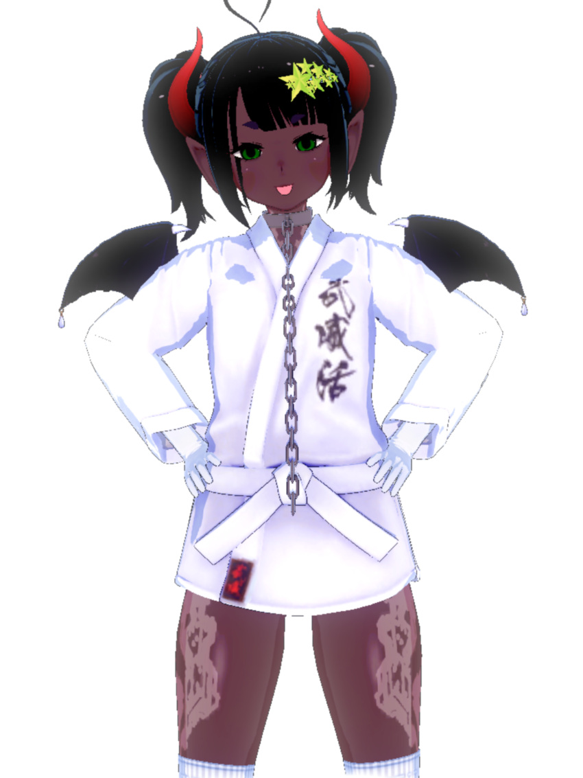 astra_(vei), astrallol(vei), astrallol_(vei), black_hair, chain, chinese_clothes, demon_girl, demon_horns