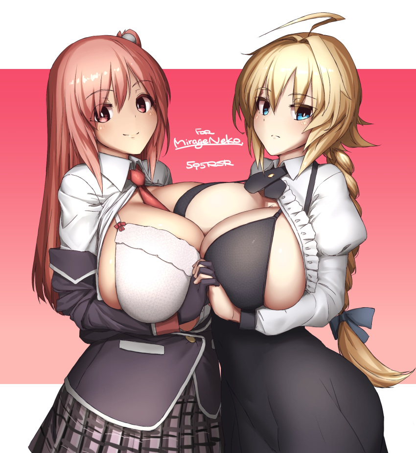 asymmetrical_docking, bangs, black_dress, blazblue, blazer, blonde_hair, blue_bow, blue_eyes