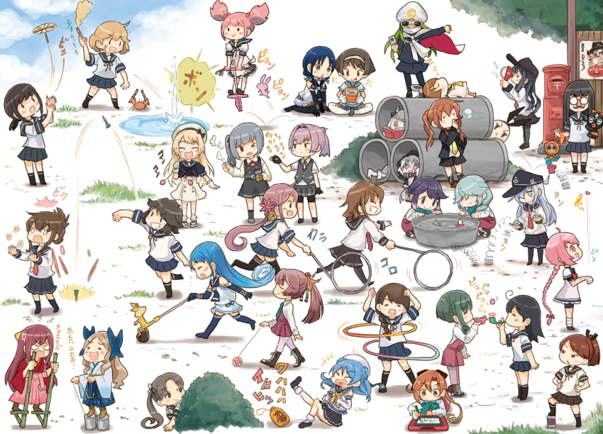 +++, 3others, 6+girls, ^^^, ^_^, ^o^, abyssal_ship, ahoge