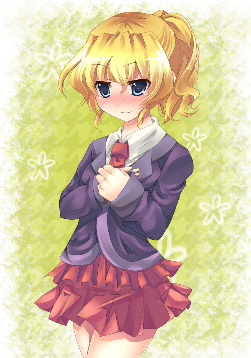 highres, mei_(jewel_at_time), necktie, ponytail, skirt, umineko_no_naku_koro_ni, ushiromiya_jessica