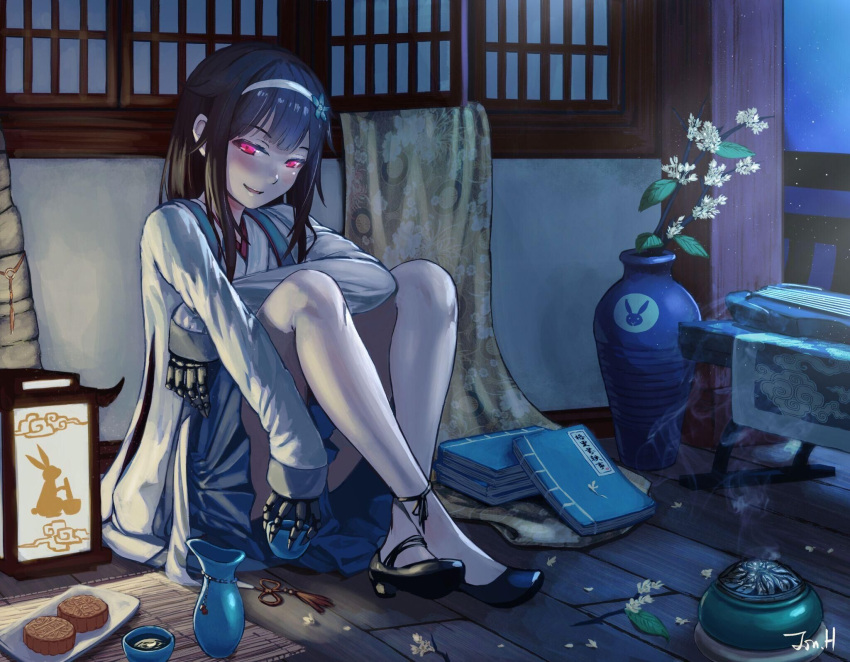 1girl, blush, brown_hair, girls_frontline, glowing, glowing_eyes, highres, jonathan_h