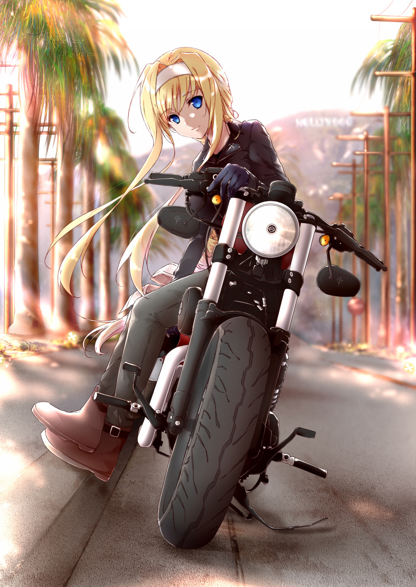 1girl, absurdres, alice_zuberg, bangs, black_gloves, blonde_hair, blue_eyes, blurry