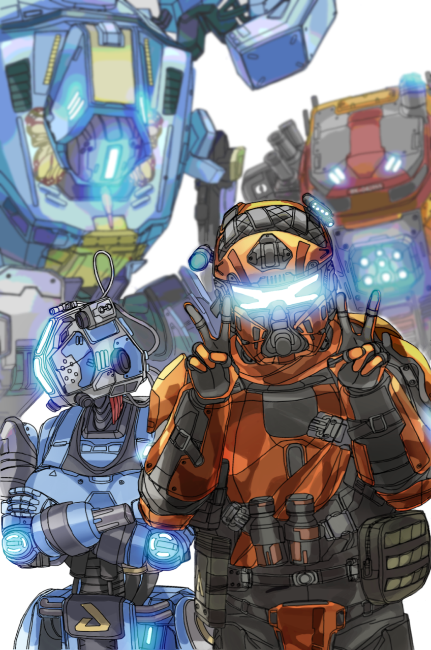 1boy, 1girl, blue_eyes, crossed_arms, double_v, explosive, extra_eyes, glowing