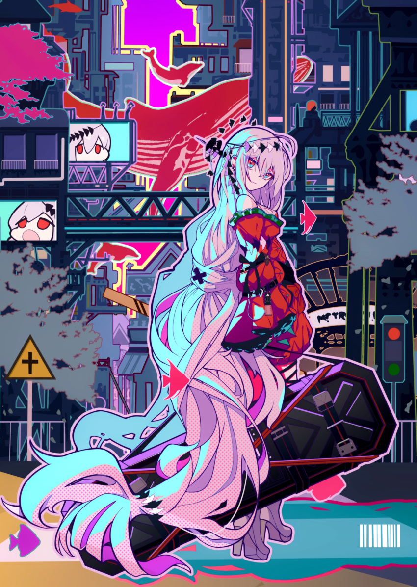 1girl, absurdres, aqua_gloves, aqua_headwear, arknights, bangs, bare_legs, bare_shoulders