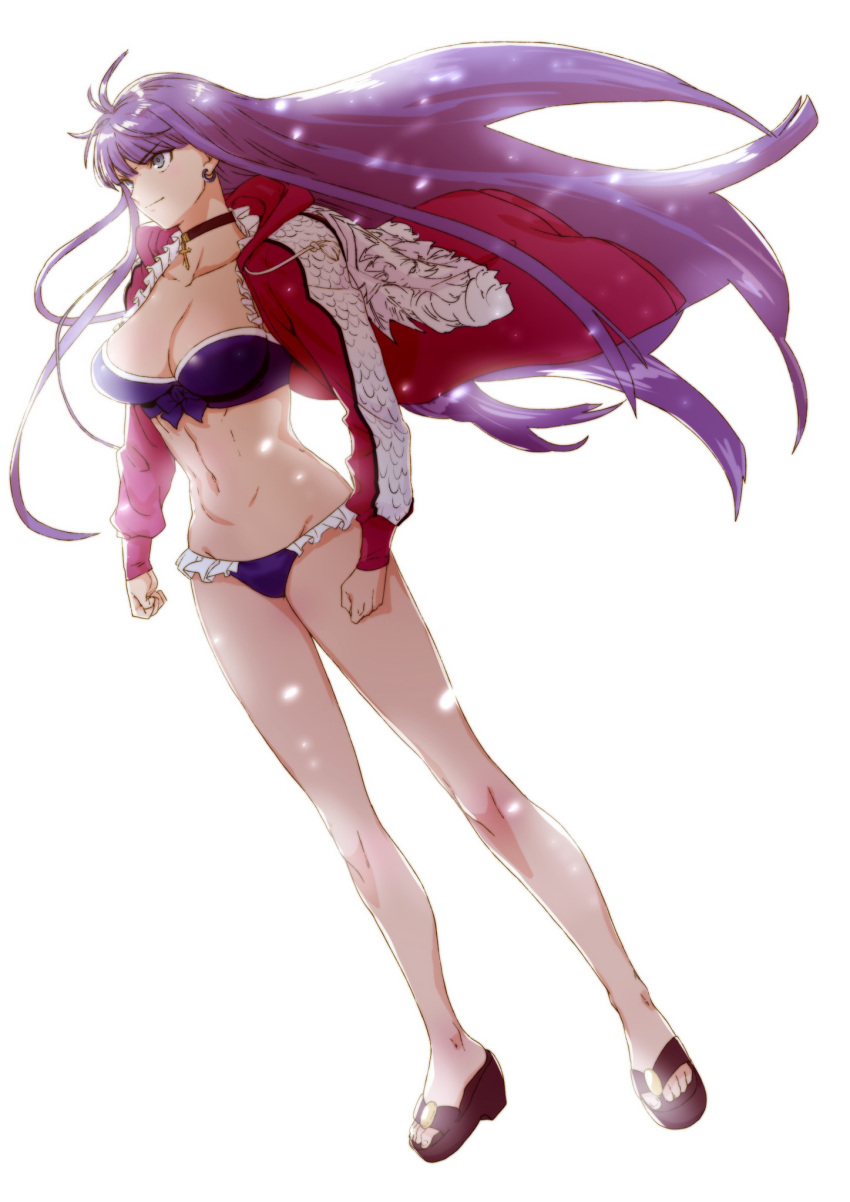 1girl, aoba_(smartbeat), bangs, beach, bikini, black_bikini, blue_eyes, breasts