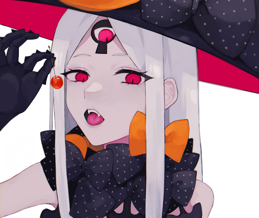 1girl, abigail_williams_(fate), absurdres, bangs, black_bow, black_gloves, black_headwear, bow