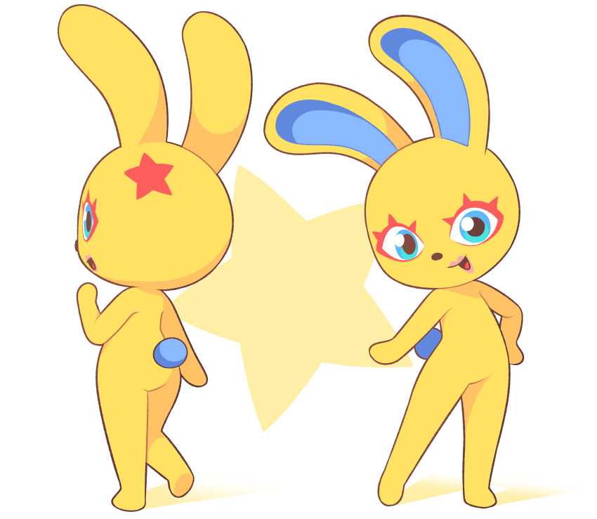 1girl, absurdres, animal_crossing, animal_ears, animal_nose, ass, barefoot, blue_eyes