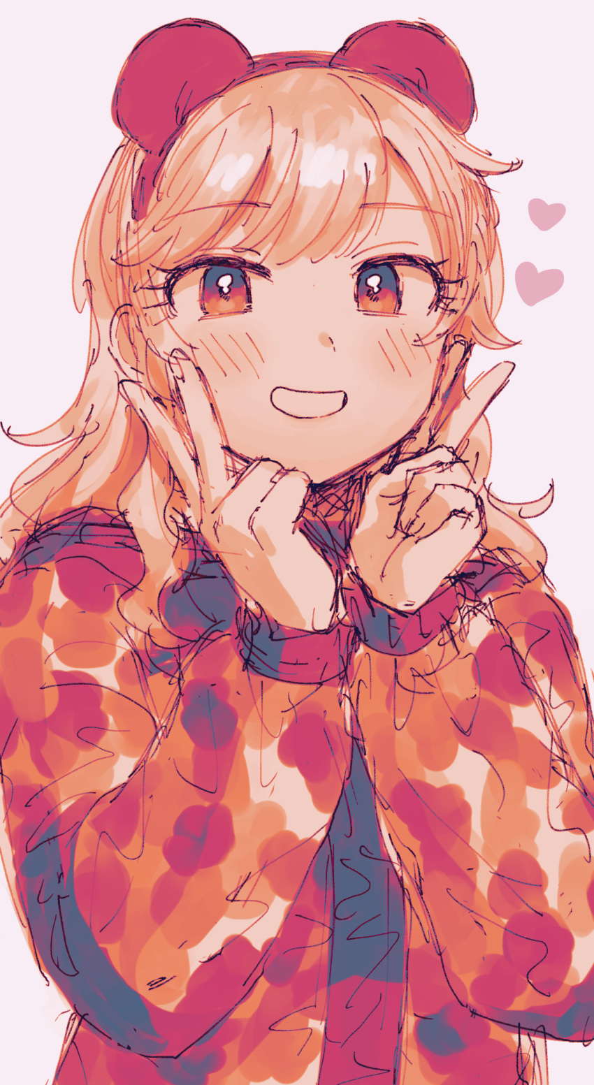 1girl, animal_ears, bangs, blonde_hair, blush, brown_eyes, chiyoko_(tykchiyo), commentary_request