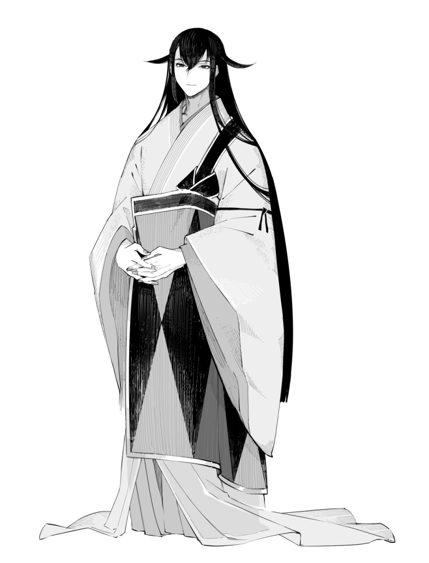 1boy, alternate_costume, alternate_hairstyle, androgynous, ashiya_douman_(fate), black_eyes, black_hair, curly_hair