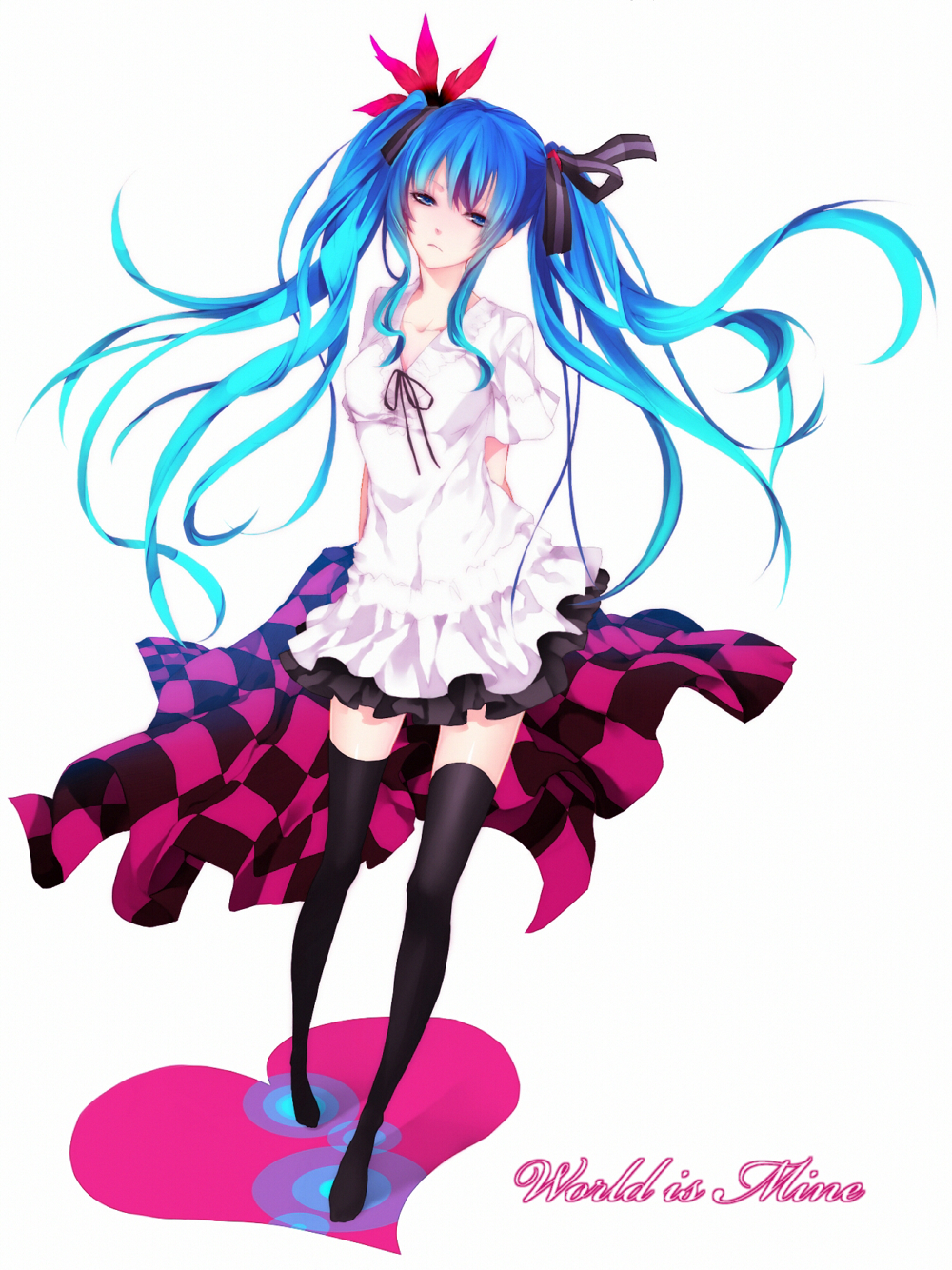 blue_eyes, blue_hair, full_body, hair_ribbon, hatsune_miku, heart, highres, legs