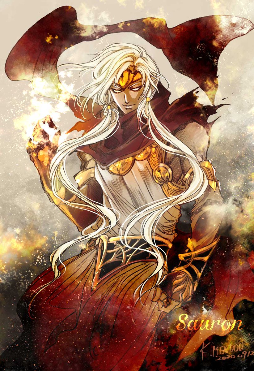 1boy, blank_eyes, bracer, character_name, closed_mouth, dark_skin, dark_skinned_male, dated