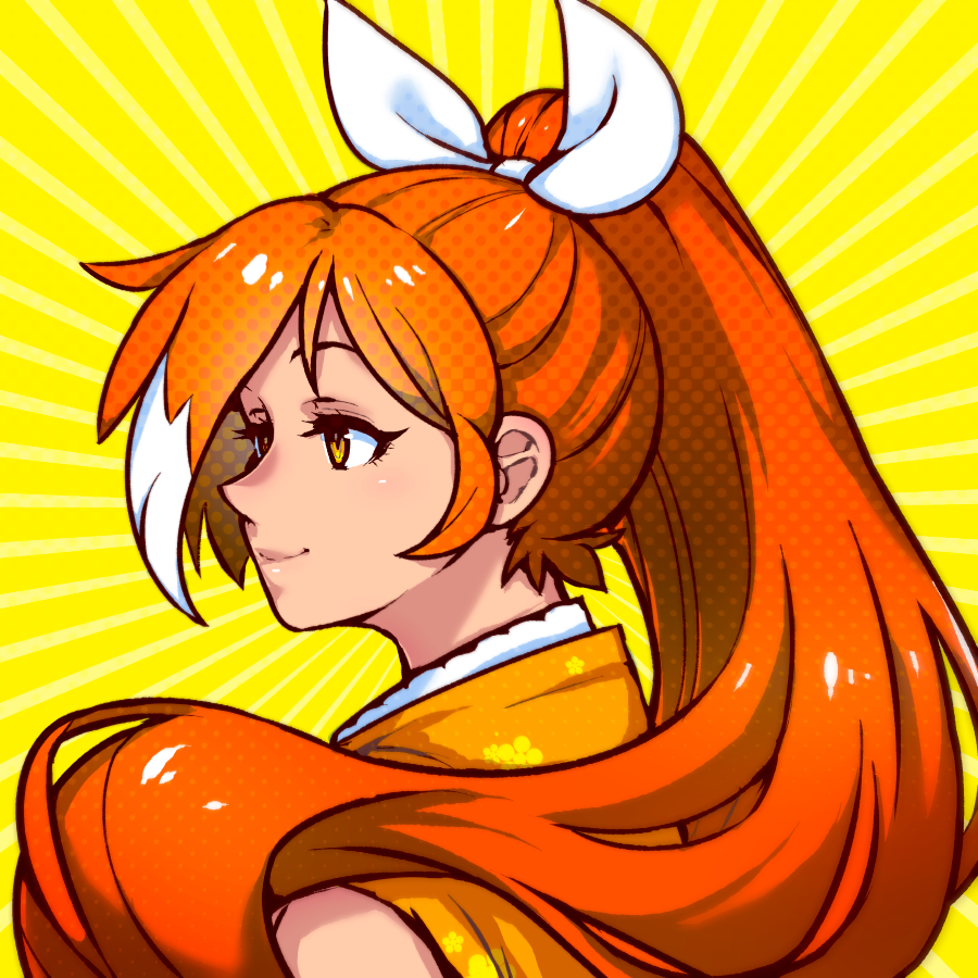 1girl, akairiot, crunchyroll, emphasis_lines, hair_ribbon, halftone, hime_(crunchyroll), long_hair
